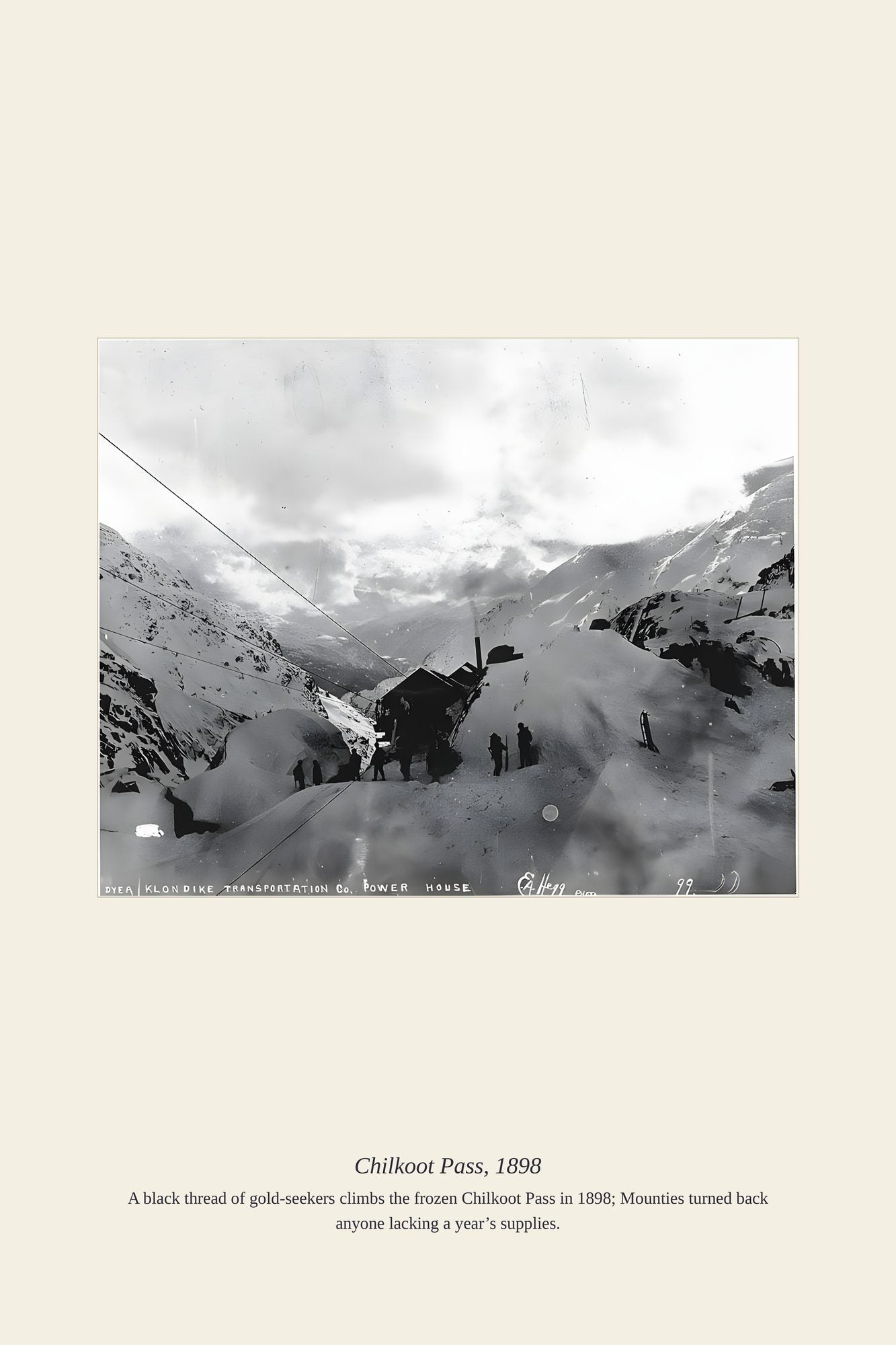 Chilkoot Pass, 1898 — antique art print