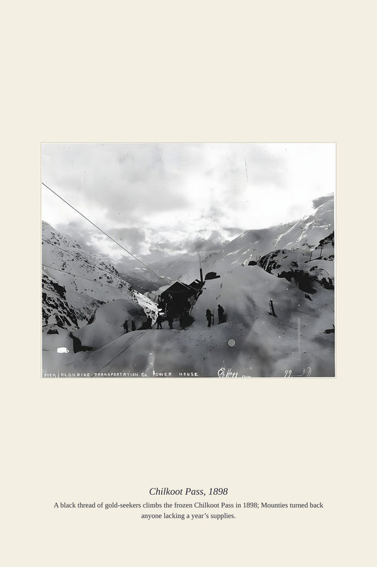 Chilkoot Pass, 1898 — antique art print