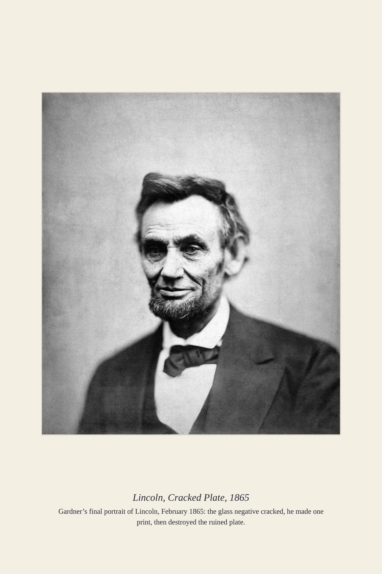 Lincoln, Cracked Plate, 1865 — antique art print