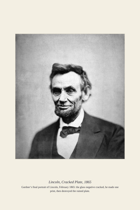Lincoln, Cracked Plate, 1865 — antique art print