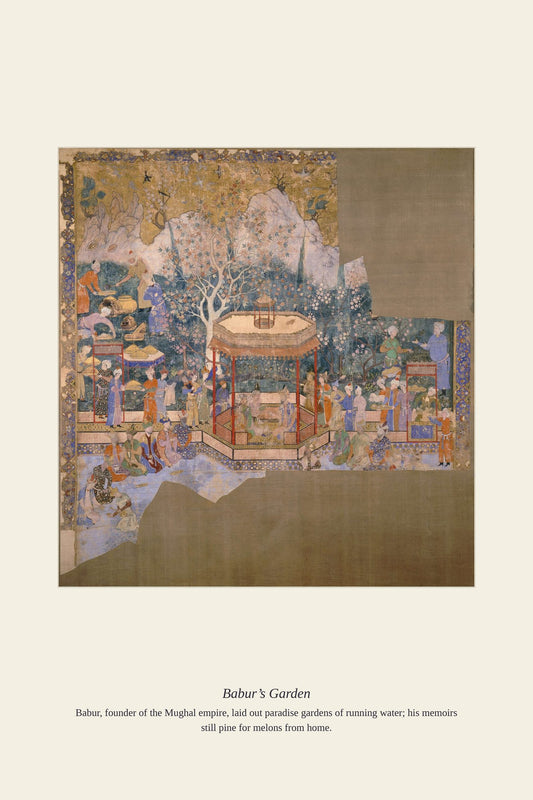 Babur’s Garden — antique art print