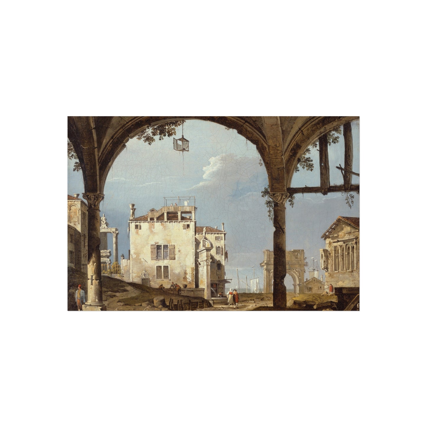 Follower of Canaletto - Portico with a Lantern | Fine Art Poster