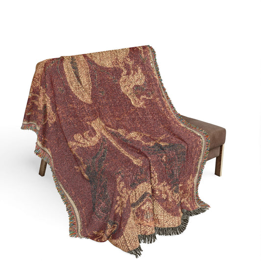 Palmettes and Birds from a Tunic or Curtain Woven Throw Blanket