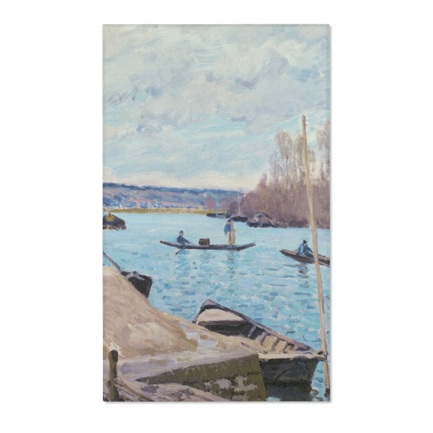 Alfred Sisley - The Seine at Port-Marly, Piles of Sand | Area Rug