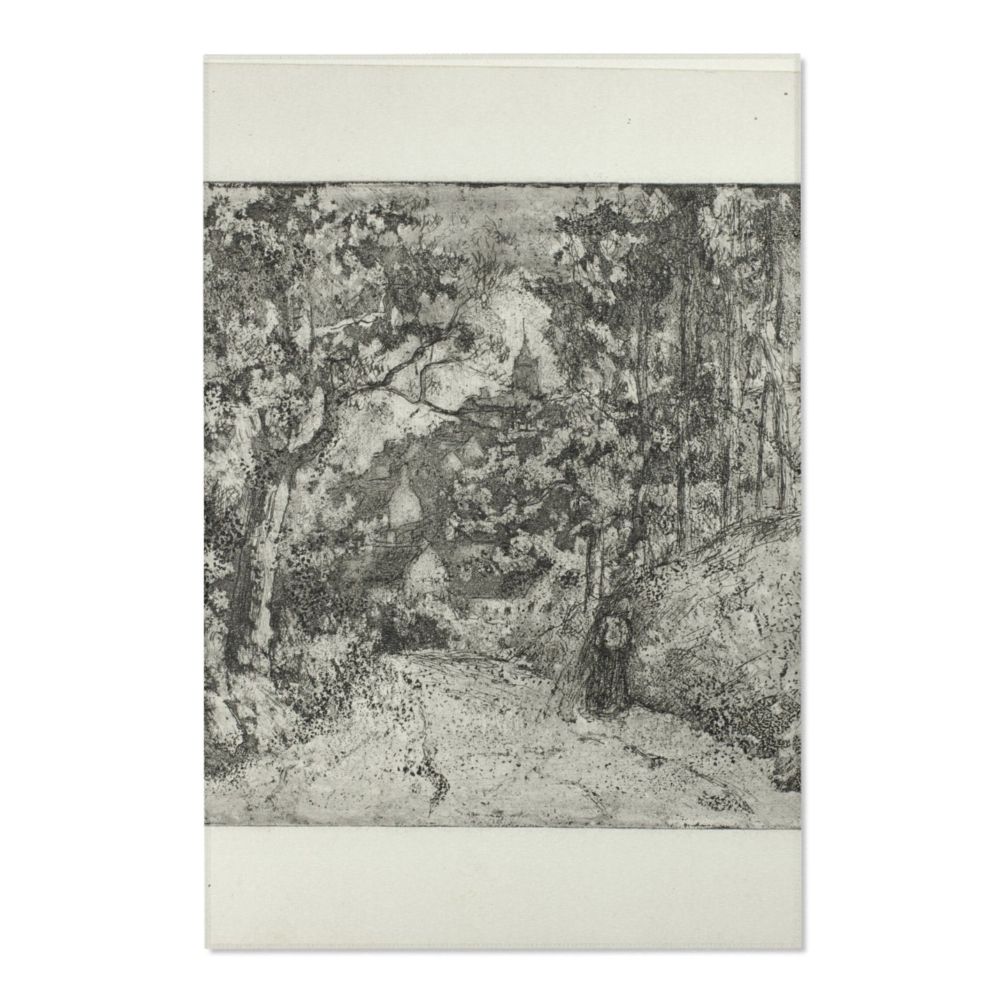 Camille Pissarro - Wooded Lane at Pontoise | Area Rug