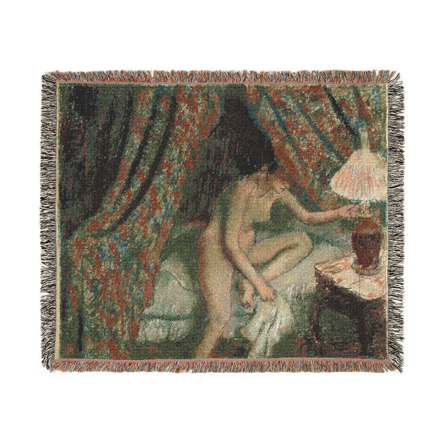 Hilaire Germain Edgar Degas - Retiring | Woven Tapestry Blanket
