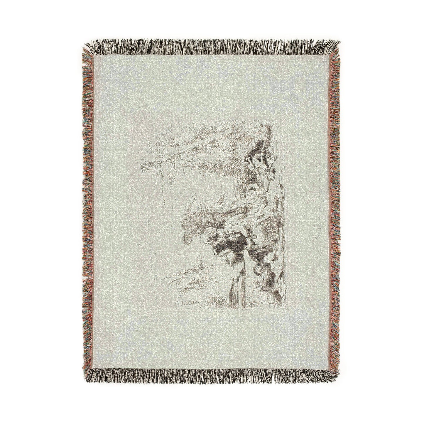 Giovanni Battista Tiepolo - A Woman with her Arms in Chains and Four Other Figures, from Capricci | Woven Tapestry Blanket