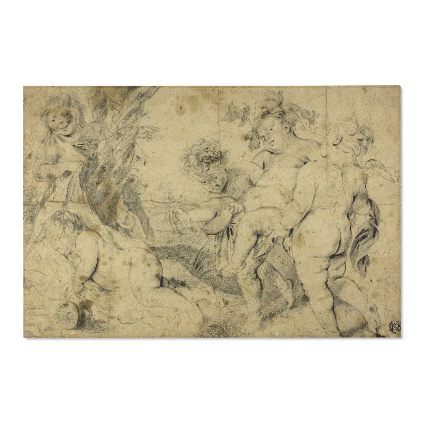 Anthony van Dyck - Young Bacchus and Companions | Area Rug