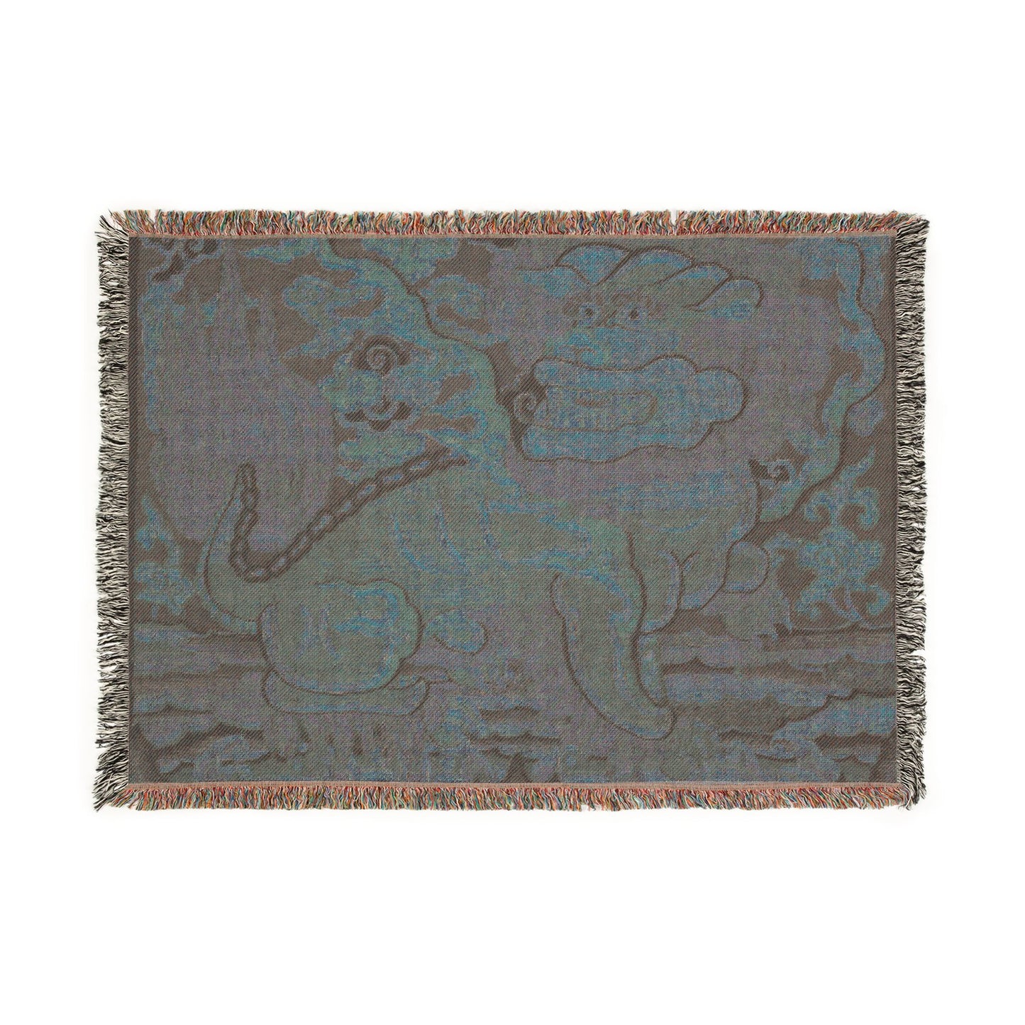 153_rank-badge-with-lion-ming-kesi | Woven Tapestry Blanket