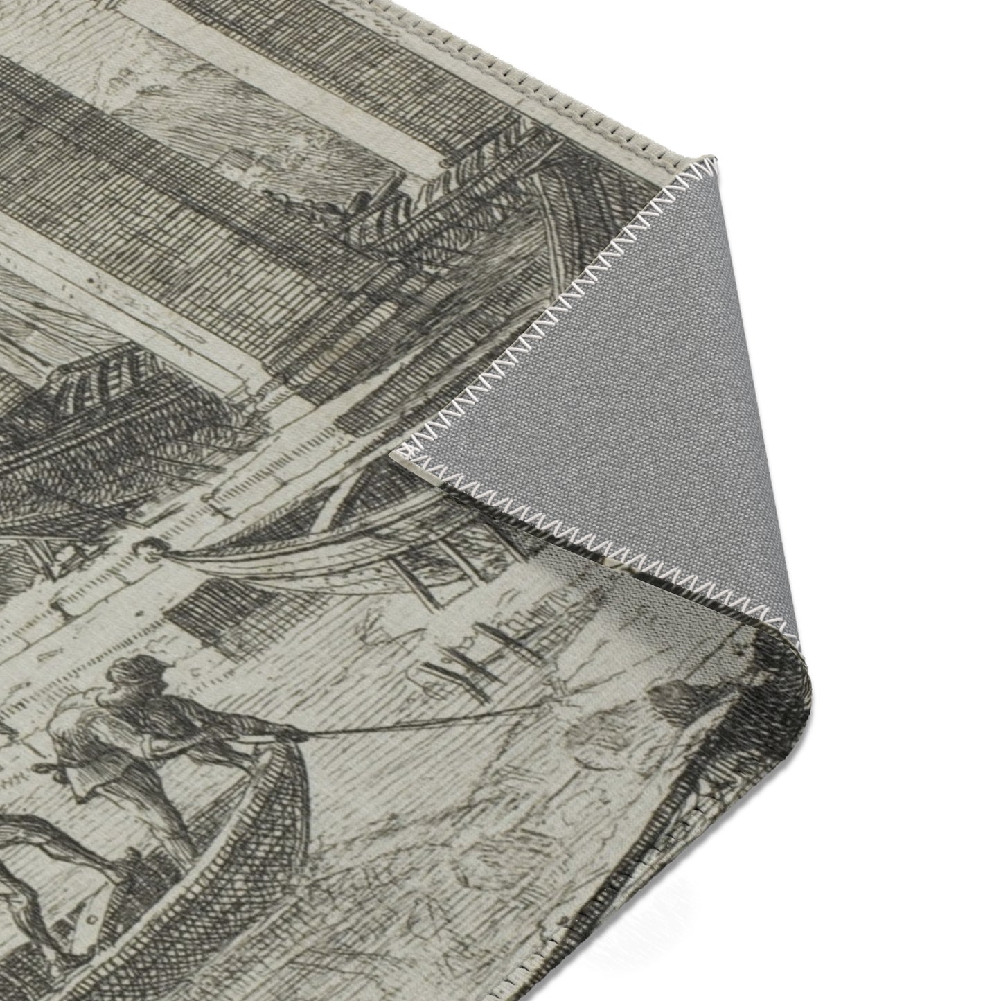 Claude Lorrain - Harbor Scene with a Lighthouse | Area Rug