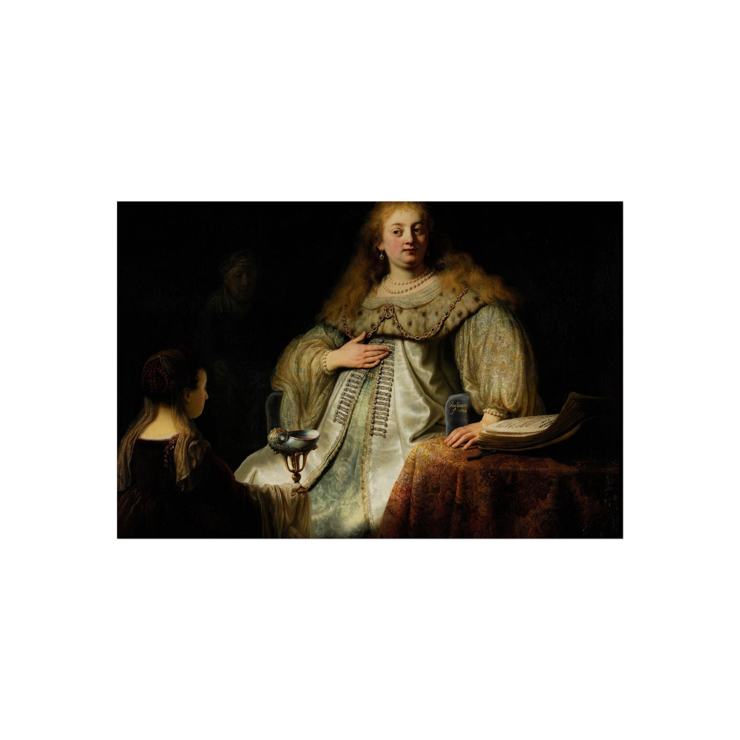 Judith at the Banquet of Holofernes (previously known as Artemisia), by Rembrandt, from Prado in Google Earth | Fine Art Poster
