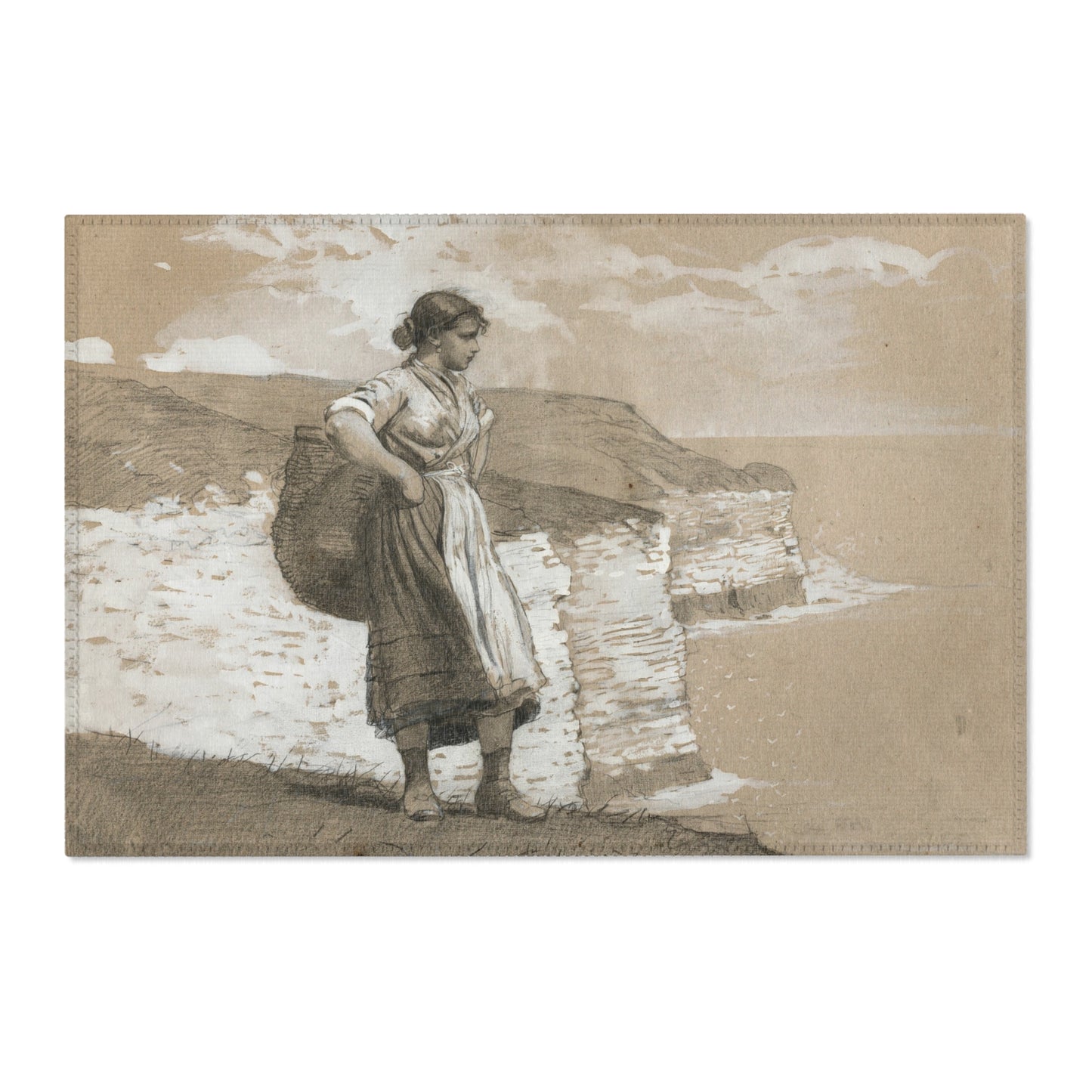 Winslow Homer - Flamborough Head, England | Area Rug