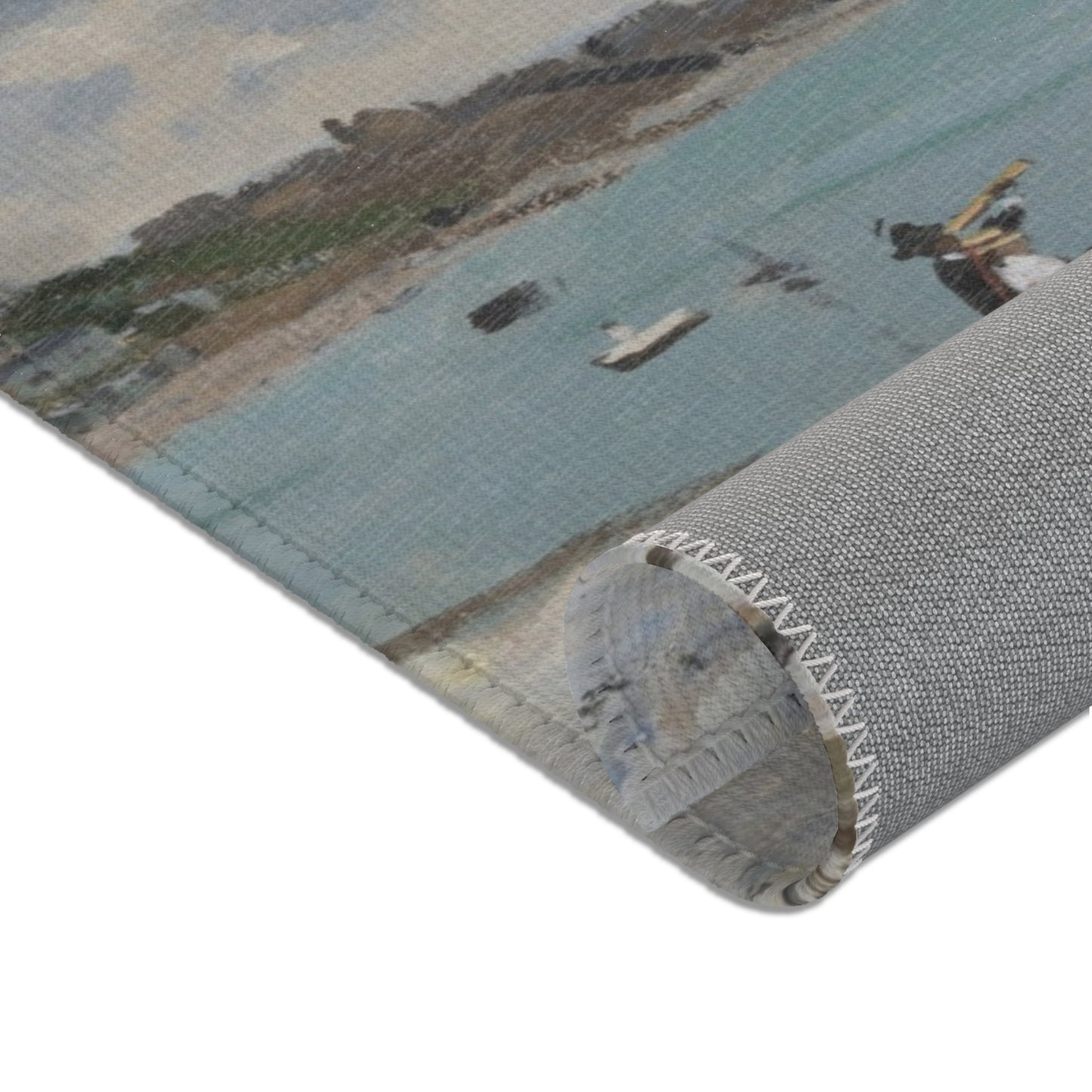 Claude Monet - The Beach at Sainte-Adresse | Area Rug