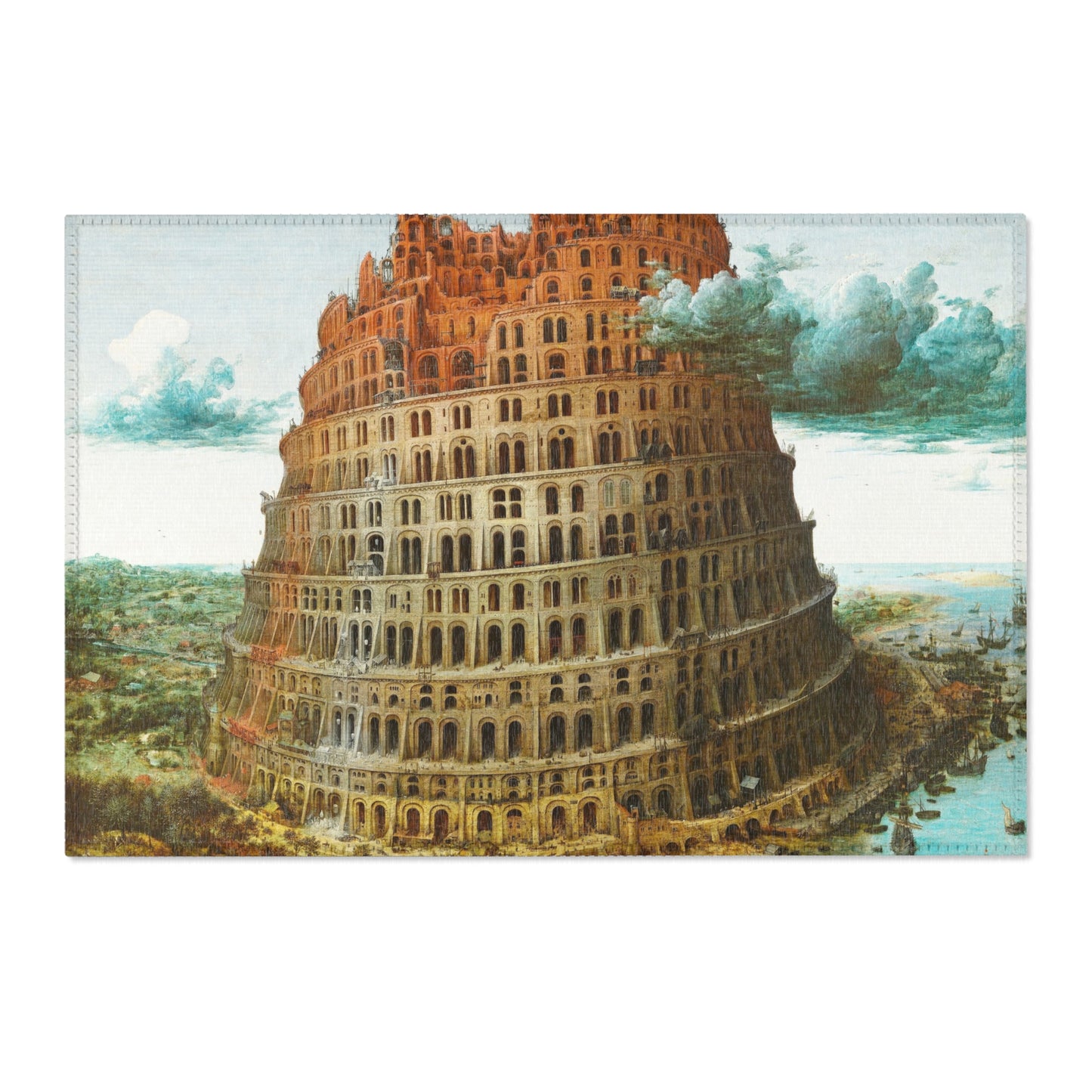 Pieter Bruegel the Elder - The Tower of Babel (Rotterdam) - Google Art Project - edited | Area Rug