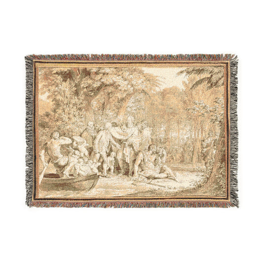The Arrival of Jean-Jacques Rousseau — Moreau Tapestry Blanket
