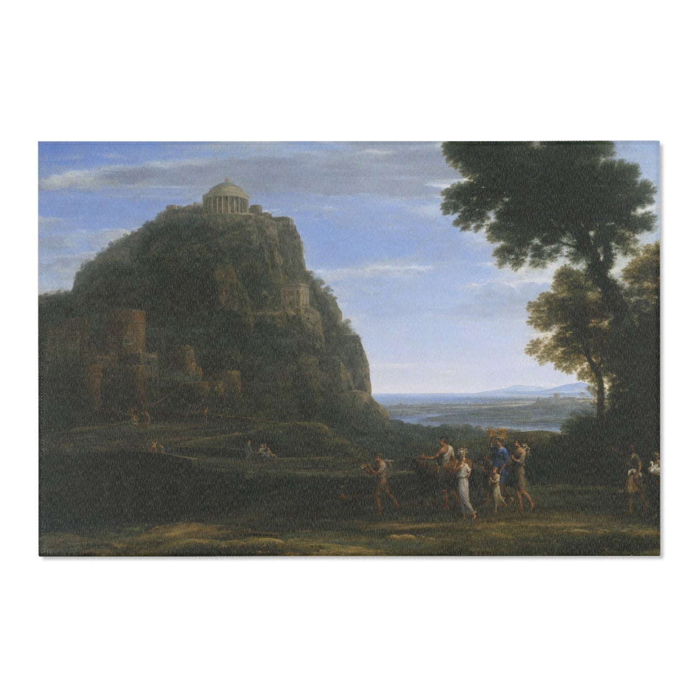 Claude Lorrain - View of Delphi with a Procession | Area Rug