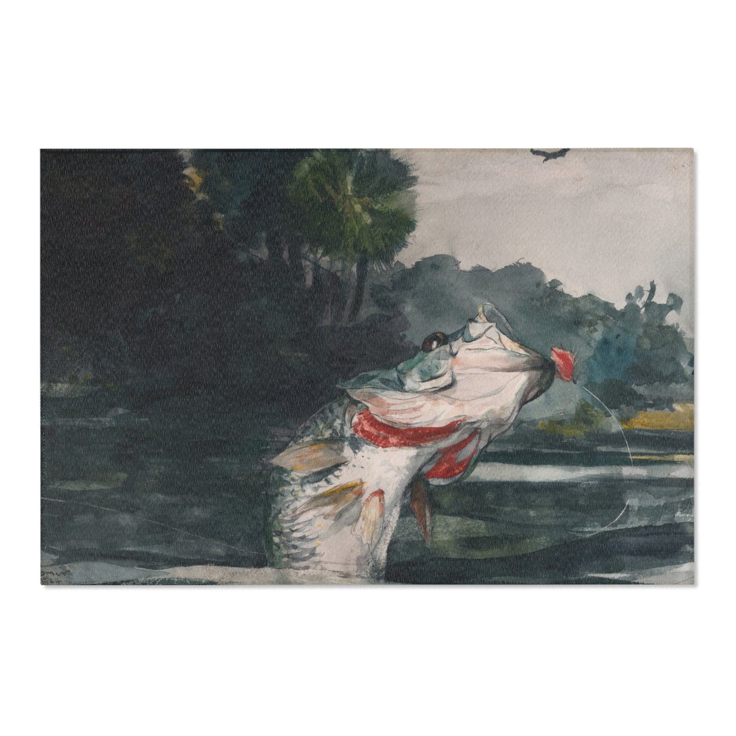 Winslow Homer - Life-Size Black Bass | Area Rug