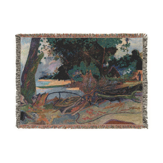 The Hibiscus Tree — Gauguin Tapestry Blanket