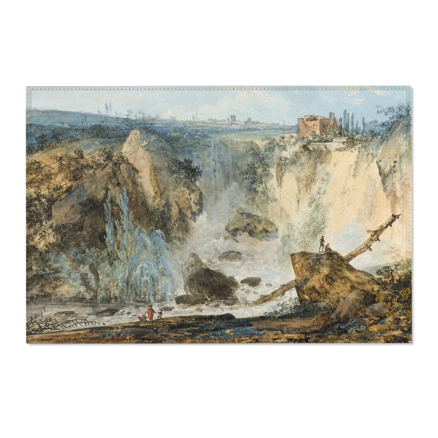 Louis Gabriel Moreau - Waterfall | Area Rug