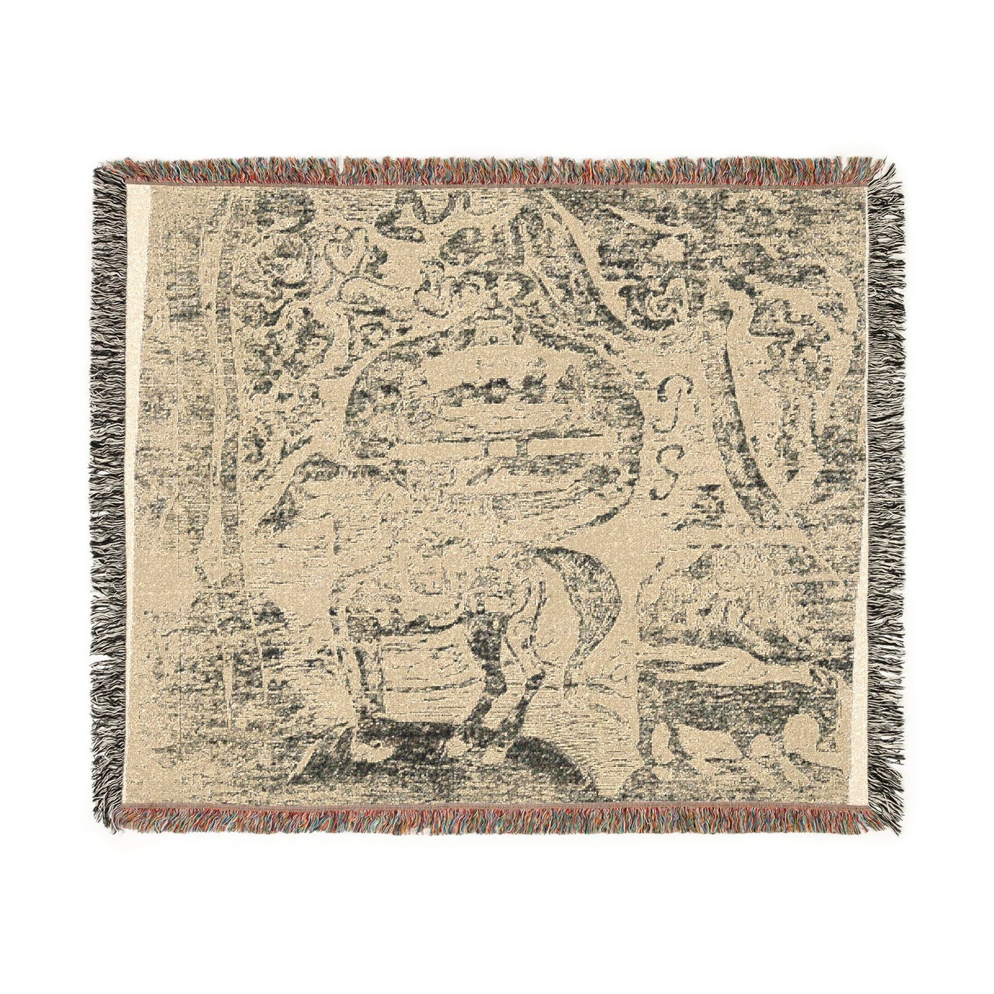 Paul Gauguin - Horse, with Other Animals and Ornaments | Woven Tapestry Blanket
