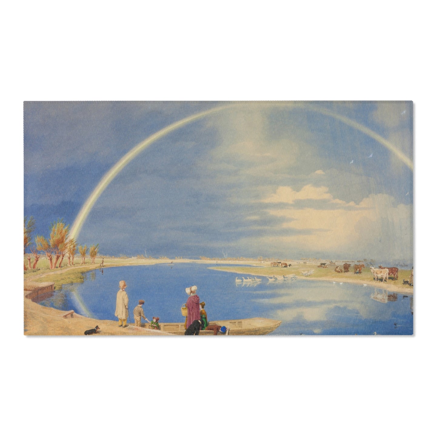 William Turner - An April Shower A View from Binsey Ferry Near Oxford, Looking Towards Port Meadow and Godstow | Area Rug