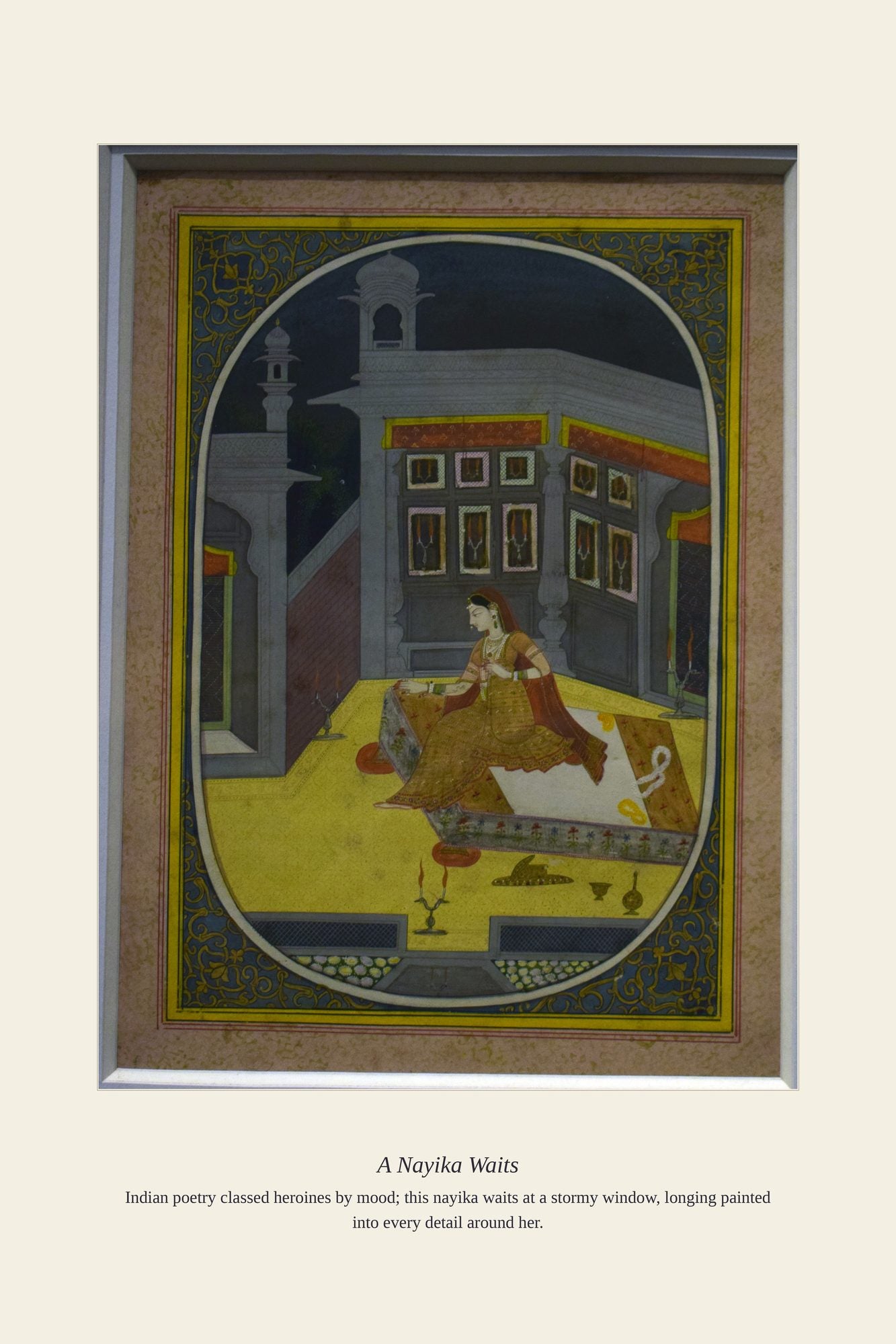 A Nayika Waits — antique art print