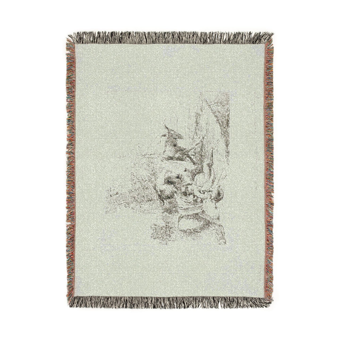 Giovanni Battista Tiepolo - A Nymph with a Small Satyr and Two Goats, from Capricci | Woven Tapestry Blanket