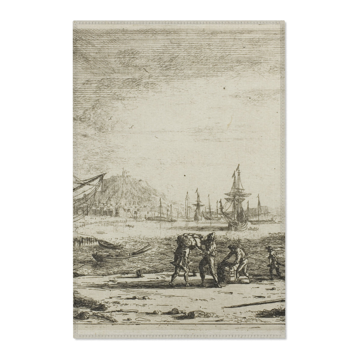 Harbor with a Large Tower — Lorrain Area Rug