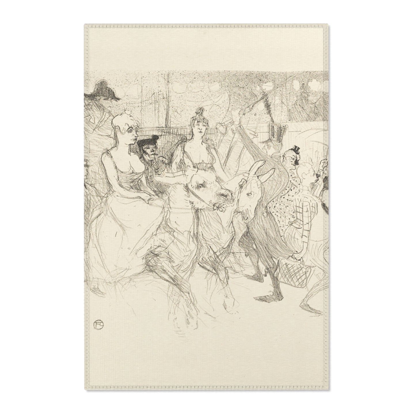Henri de Toulouse-Lautrec - A Gala Evening at the Moulin Rouge | Area Rug