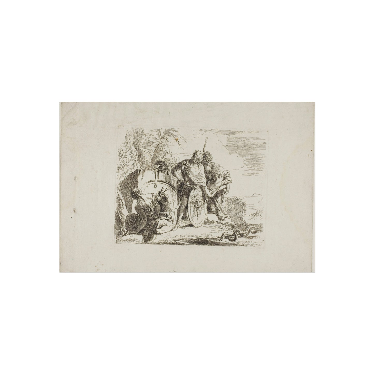 Giovanni Battista Tiepolo - The Astrologer and the Young Soldier, from Capricci | Fine Art Poster