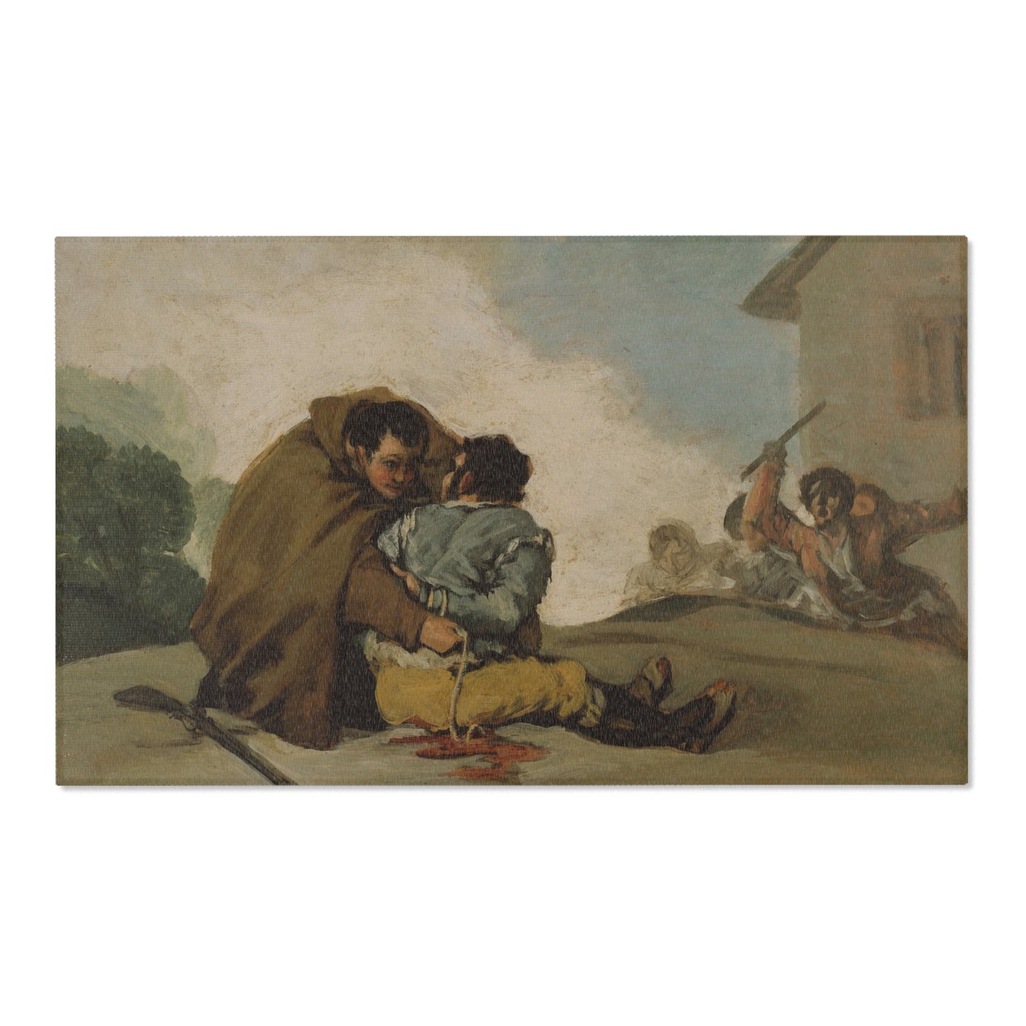 Francisco José de Goya y Lucientes - Friar Pedro Binds El Maragato with a Rope | Area Rug
