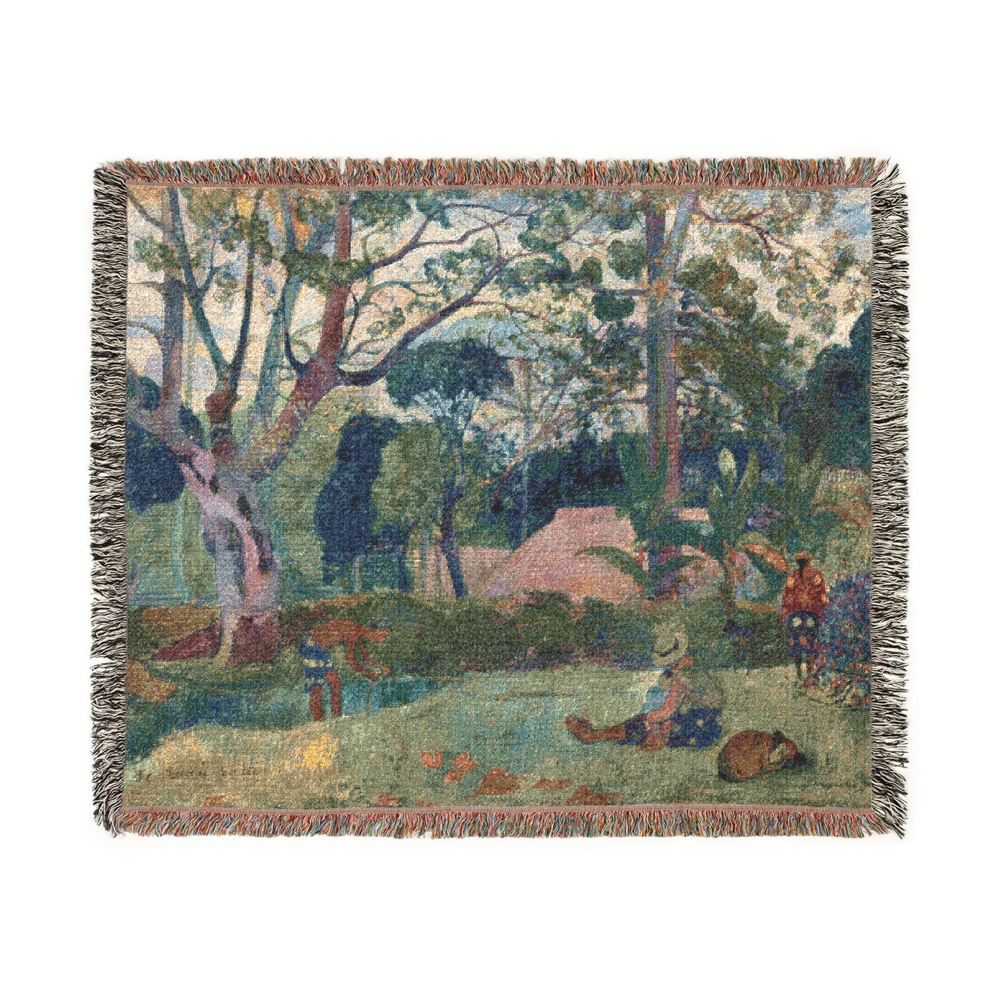 Paul Gauguin - Te raau rahi (The Big Tree) | Woven Tapestry Blanket