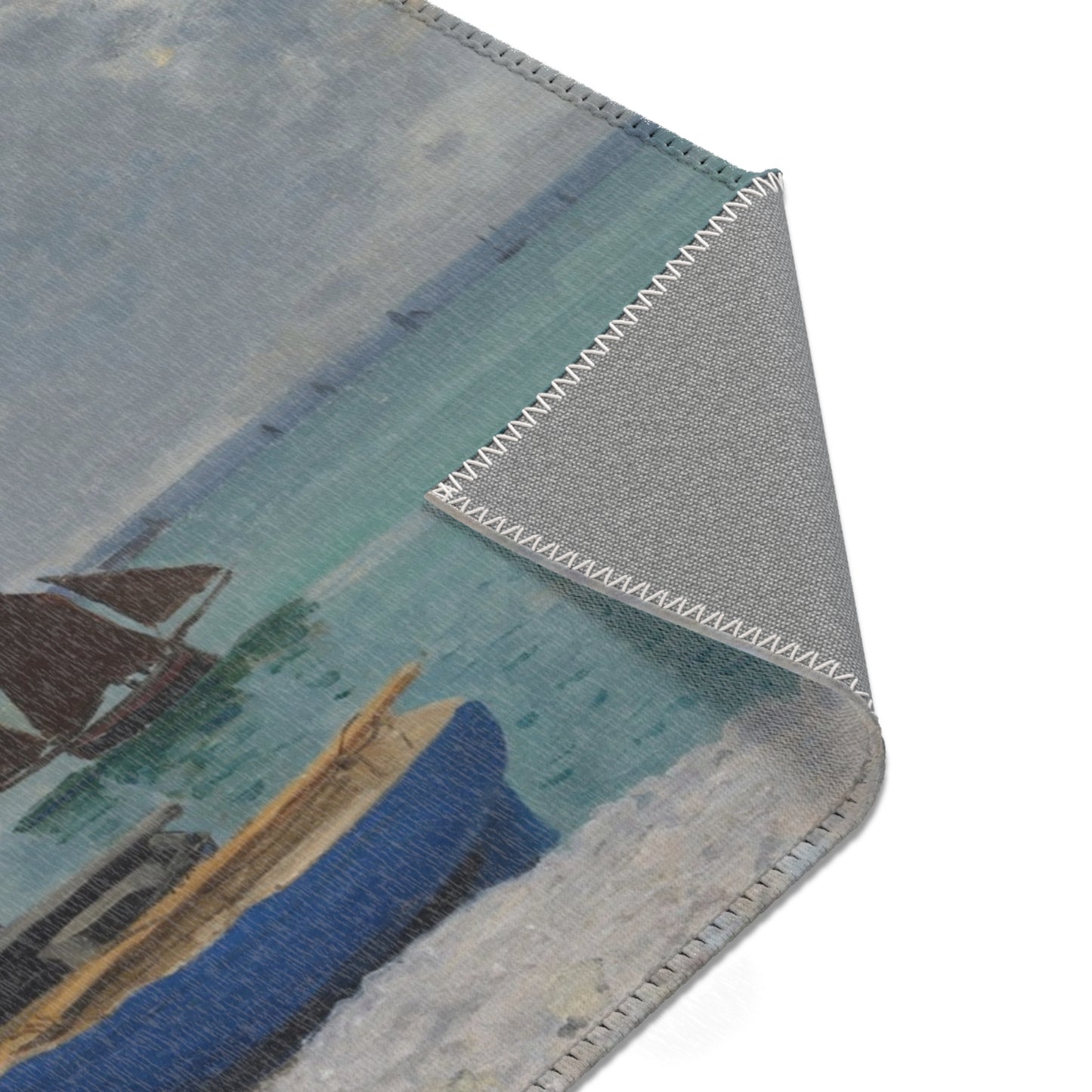 Claude Monet - The Beach at Sainte-Adresse | Area Rug