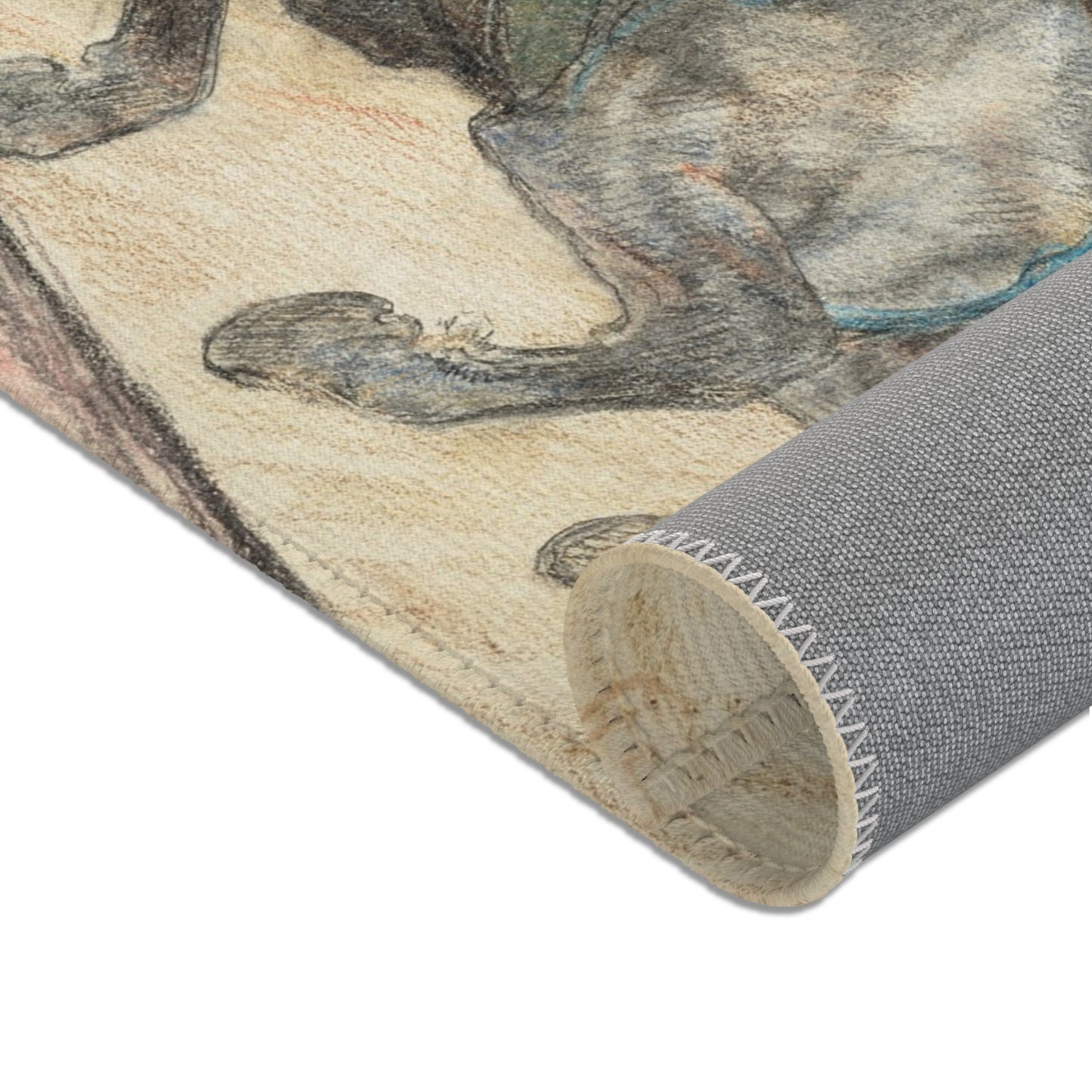Henri de Toulouse-Lautrec - At the Circus Work in the Ring | Area Rug