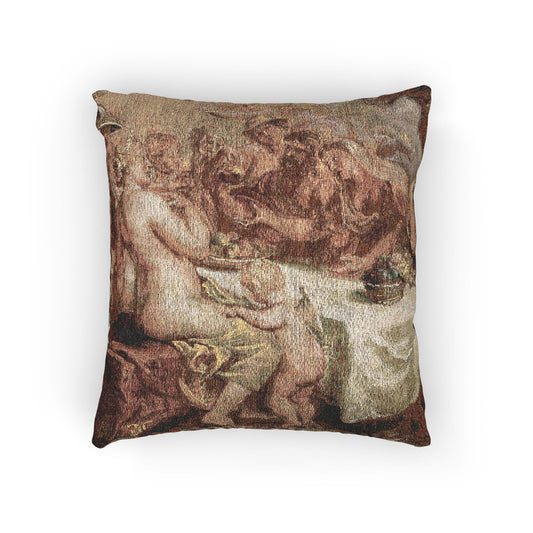 The Wedding of Peleus and Thetis — Peter Paul Rubens Woven Pillow