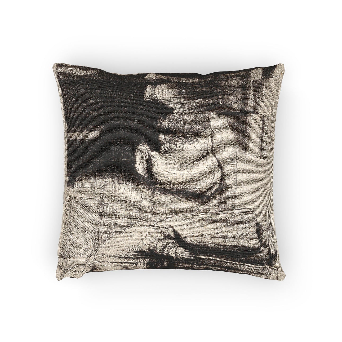Rembrandt van Rijn - Jews in the Synagogue | Woven Pillow