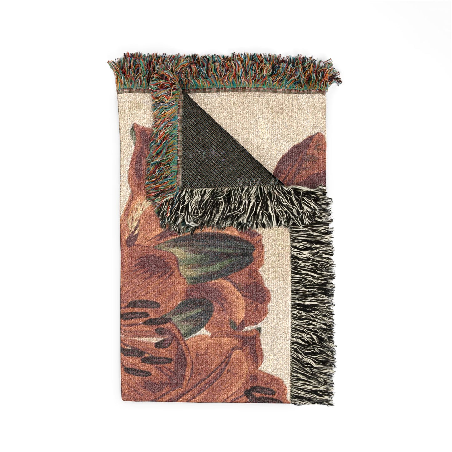 The Botanical Magazine or Flower Garden Displayed: Umbel-Flowering Bulb-Bearing Orange-Lily Woven Throw Blanket