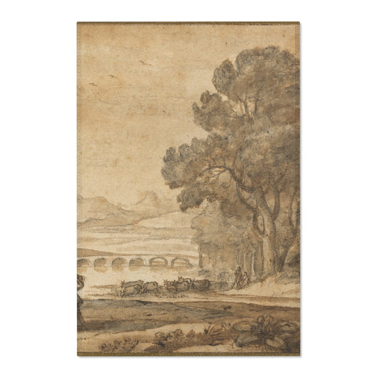 A Wooded River Landscape — Lorrain Area Rug
