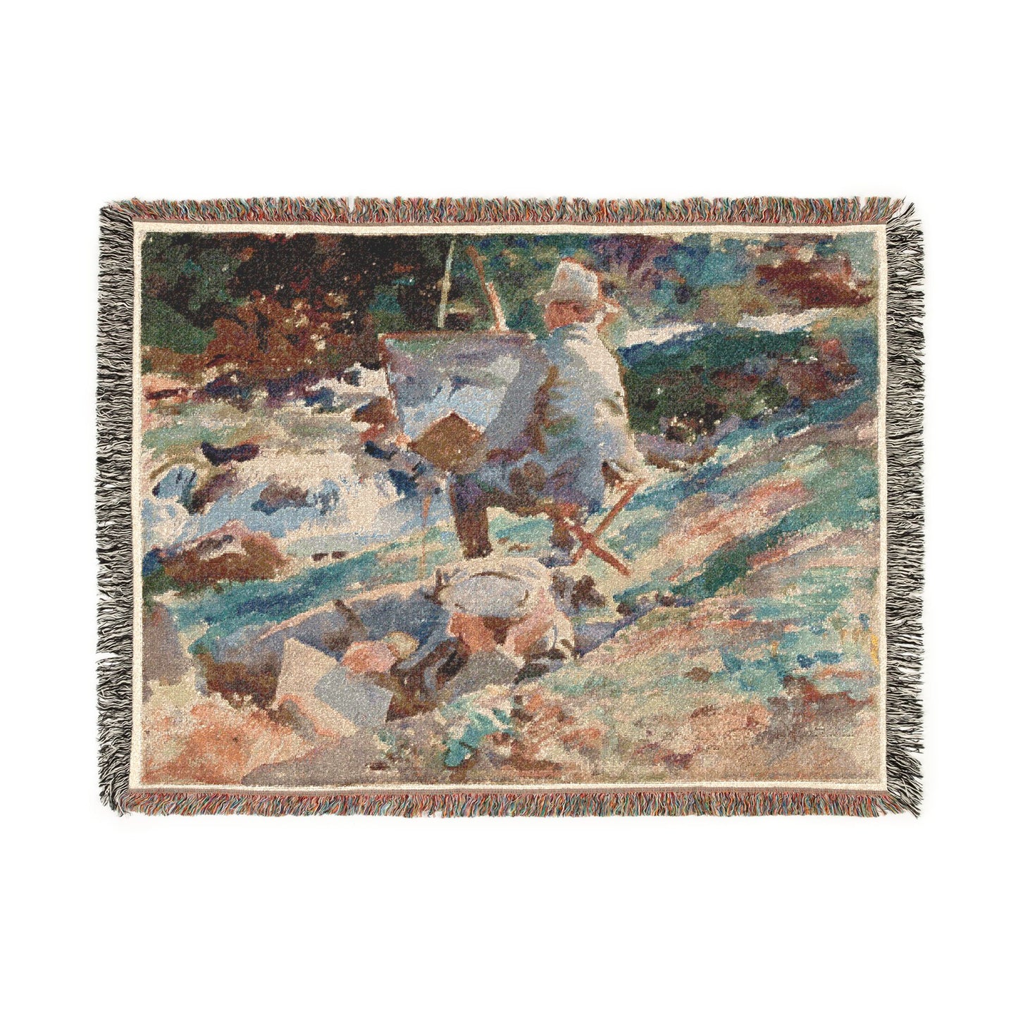 John Singer Sargent - An Artist at His Easel | Woven Tapestry Blanket