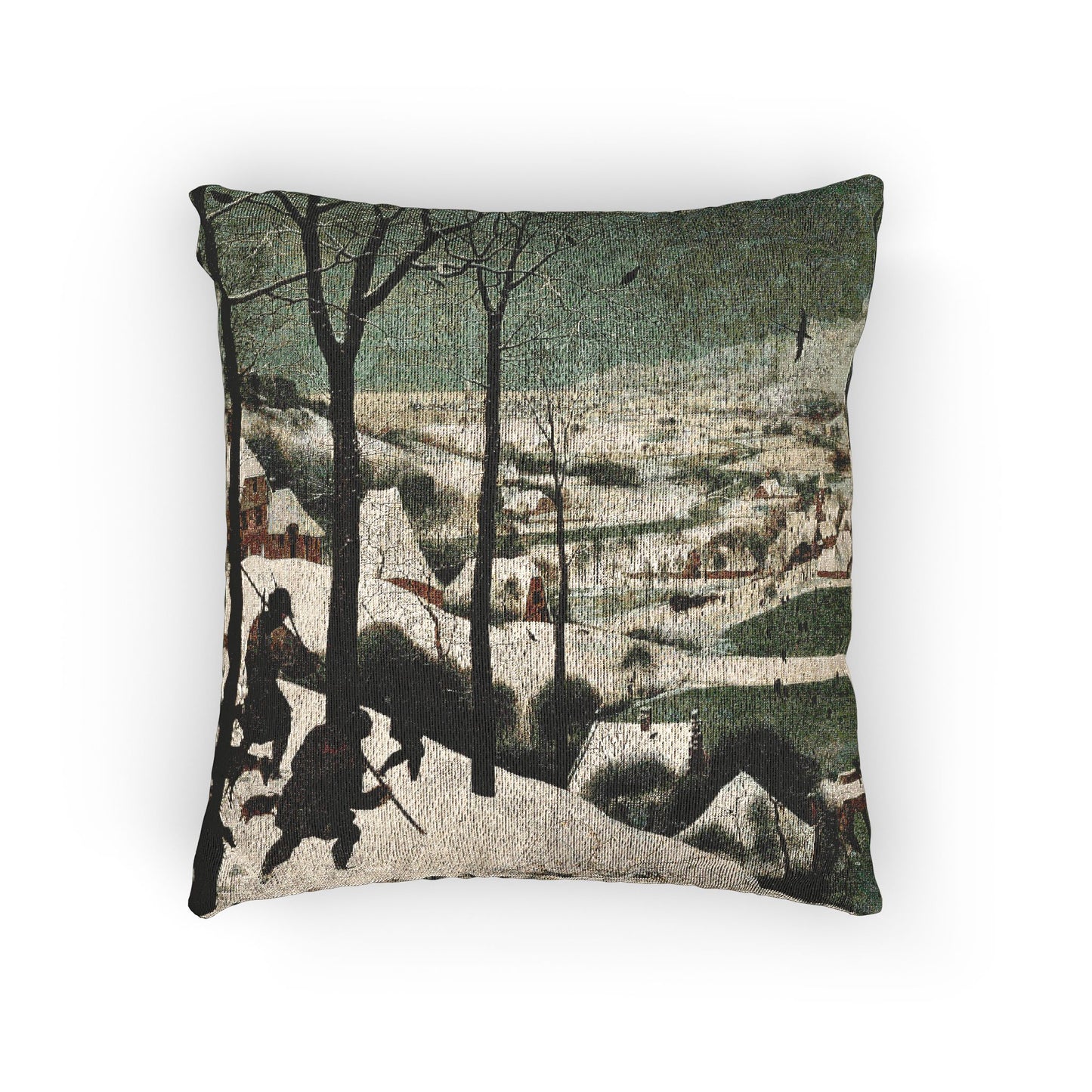 Pieter Bruegel the Elder - Hunters in the Snow (Winter) - Google Art Project | Woven Pillow