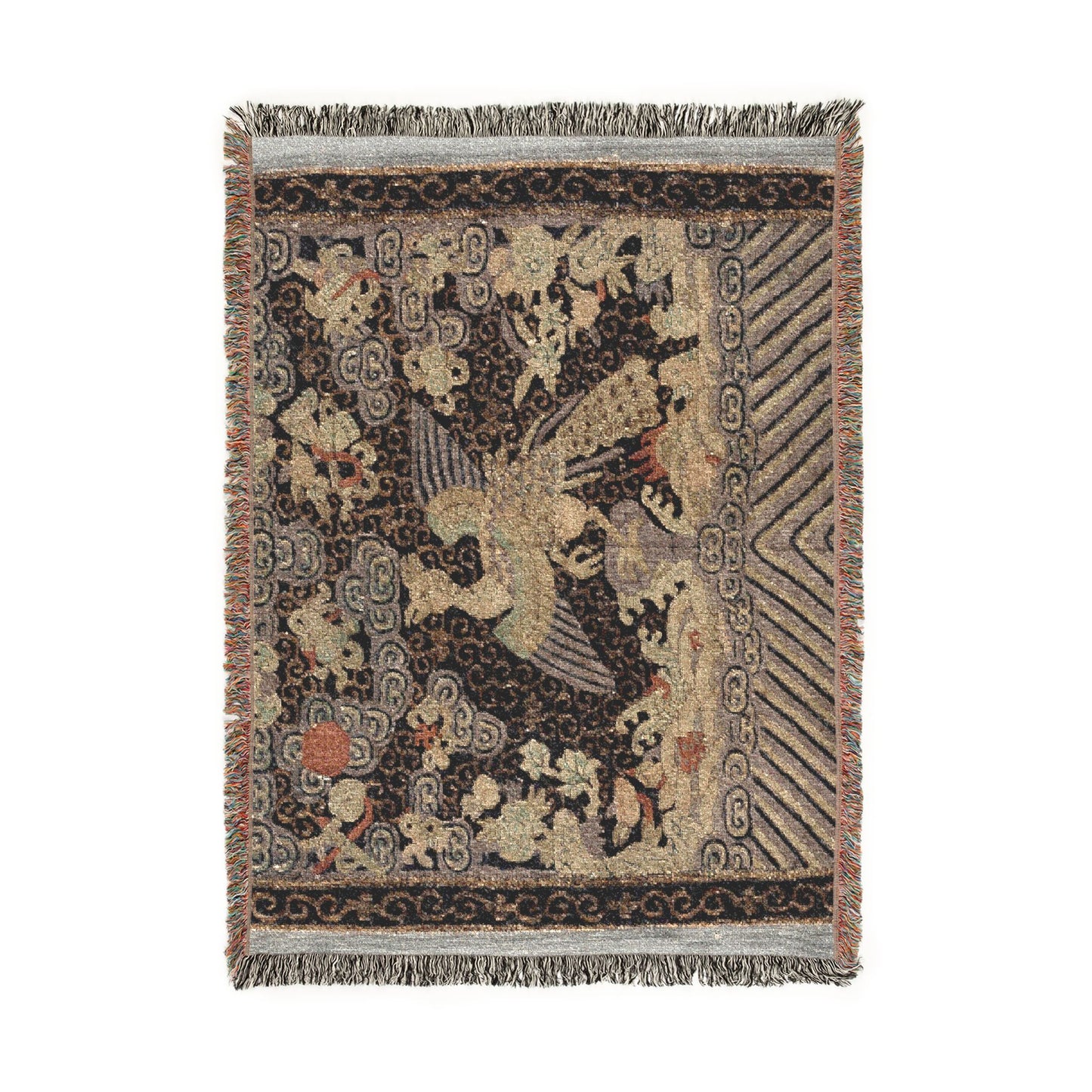 134_rank-badge-buzi | Woven Tapestry Blanket