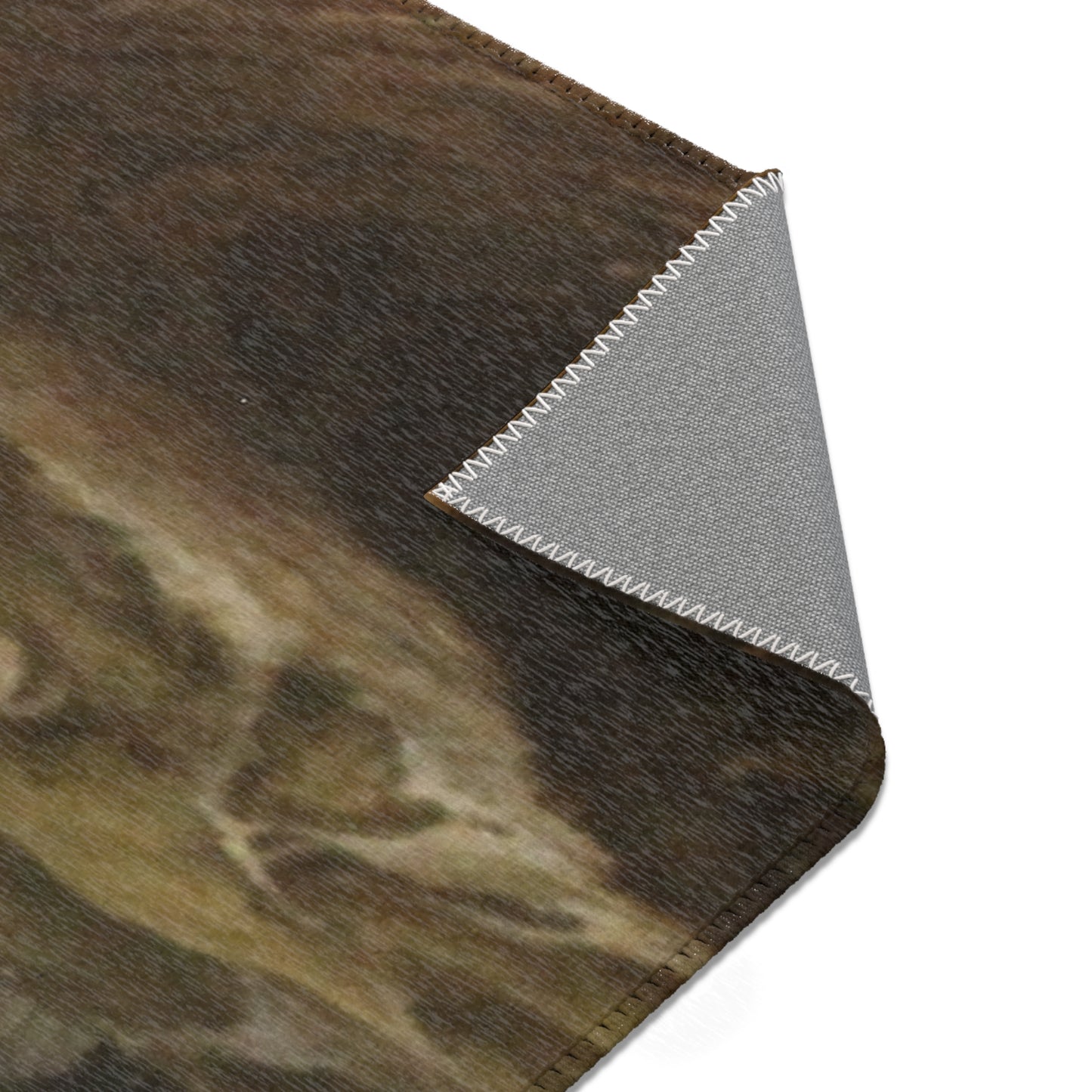Dresden, Gemäldegalerie Alte Meister, Jacob van Ruisdael, ein Walddorf hinter Dünen | Area Rug