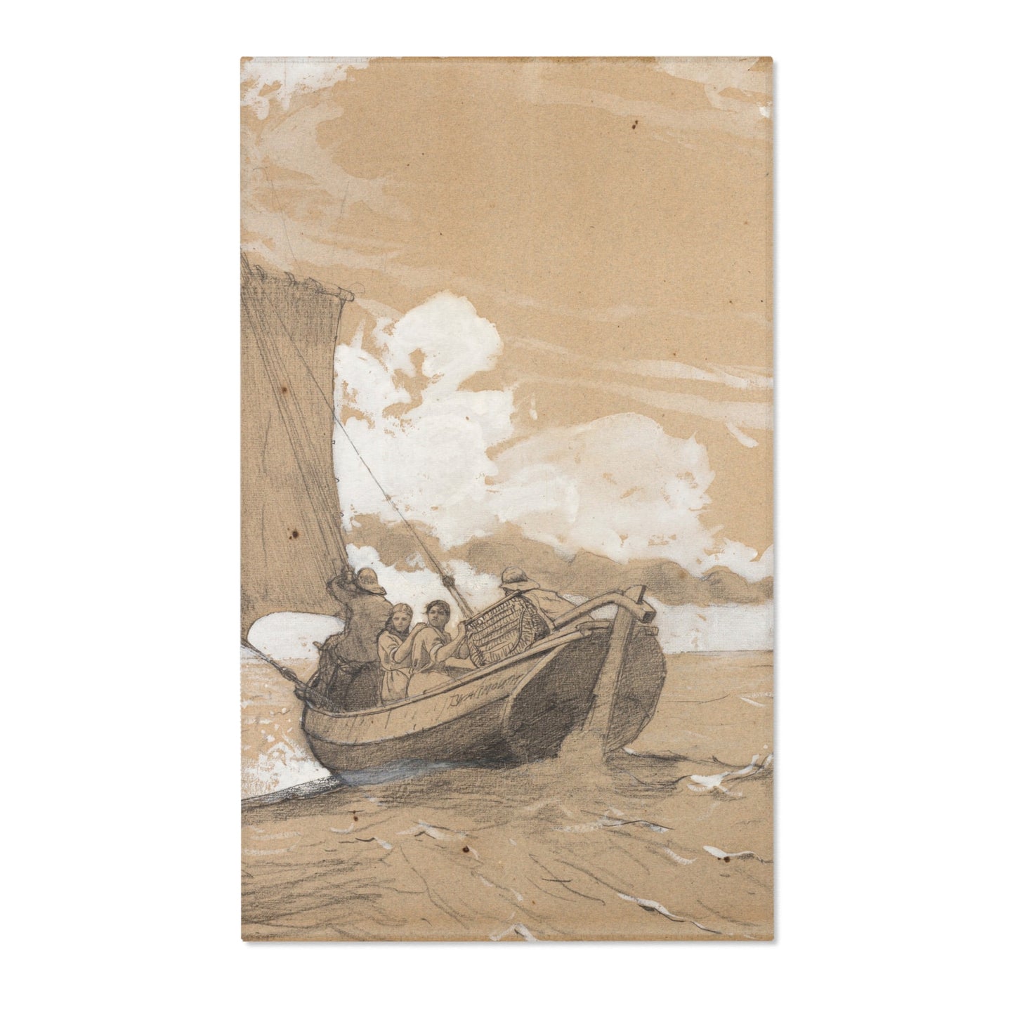 Winslow Homer - Fishing off Scarborough | Area Rug