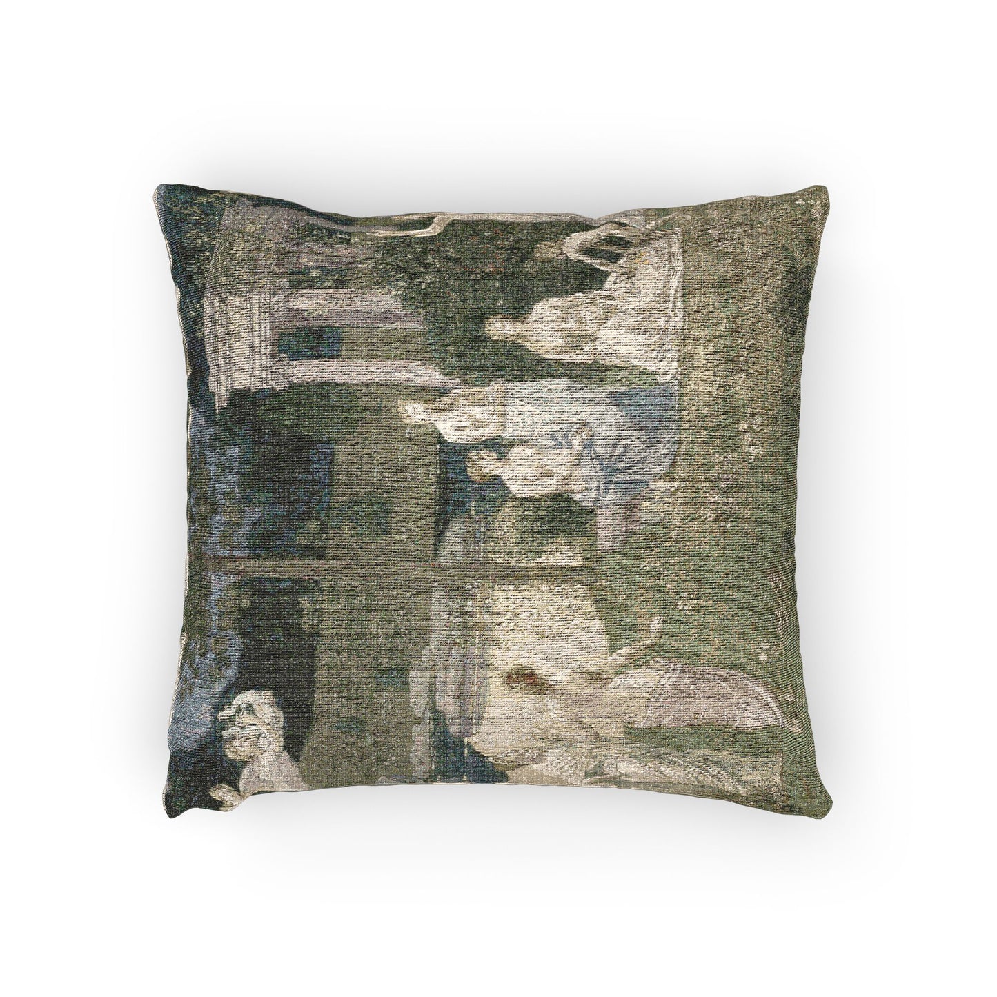 Pierre Puvis de Chavannes - The Sacred Grove, Beloved of the Arts and the Muses | Woven Pillow