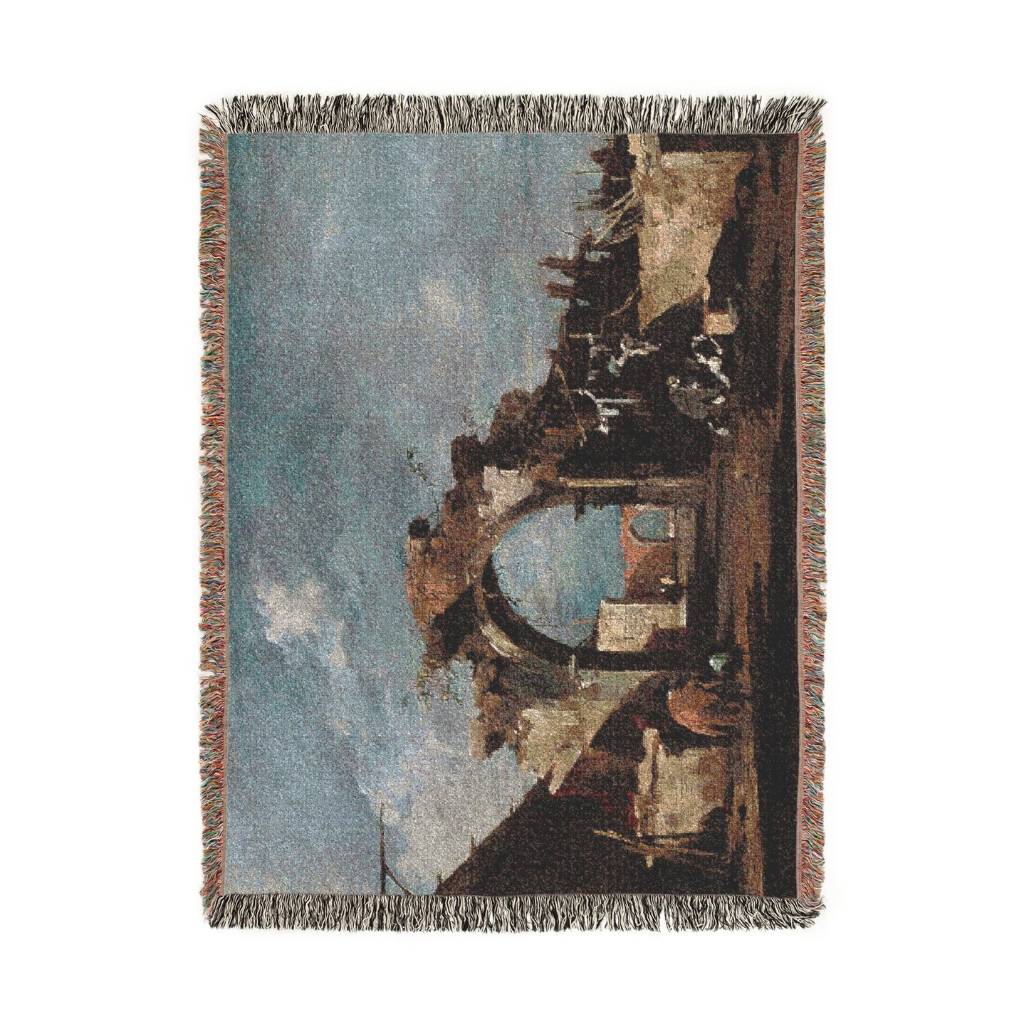 Francesco Guardi - Ruined Archway | Woven Tapestry Blanket