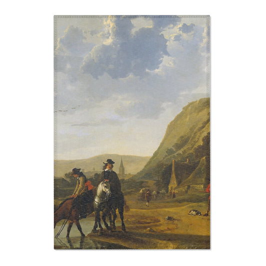 River Landscape with Horsemen — Cuyp Area Rug