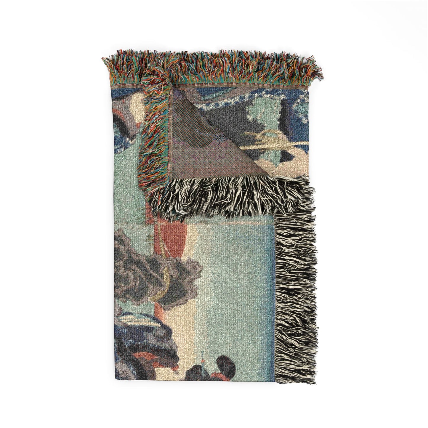 Splendid View at Futamigaura Bay Woven Throw Blanket