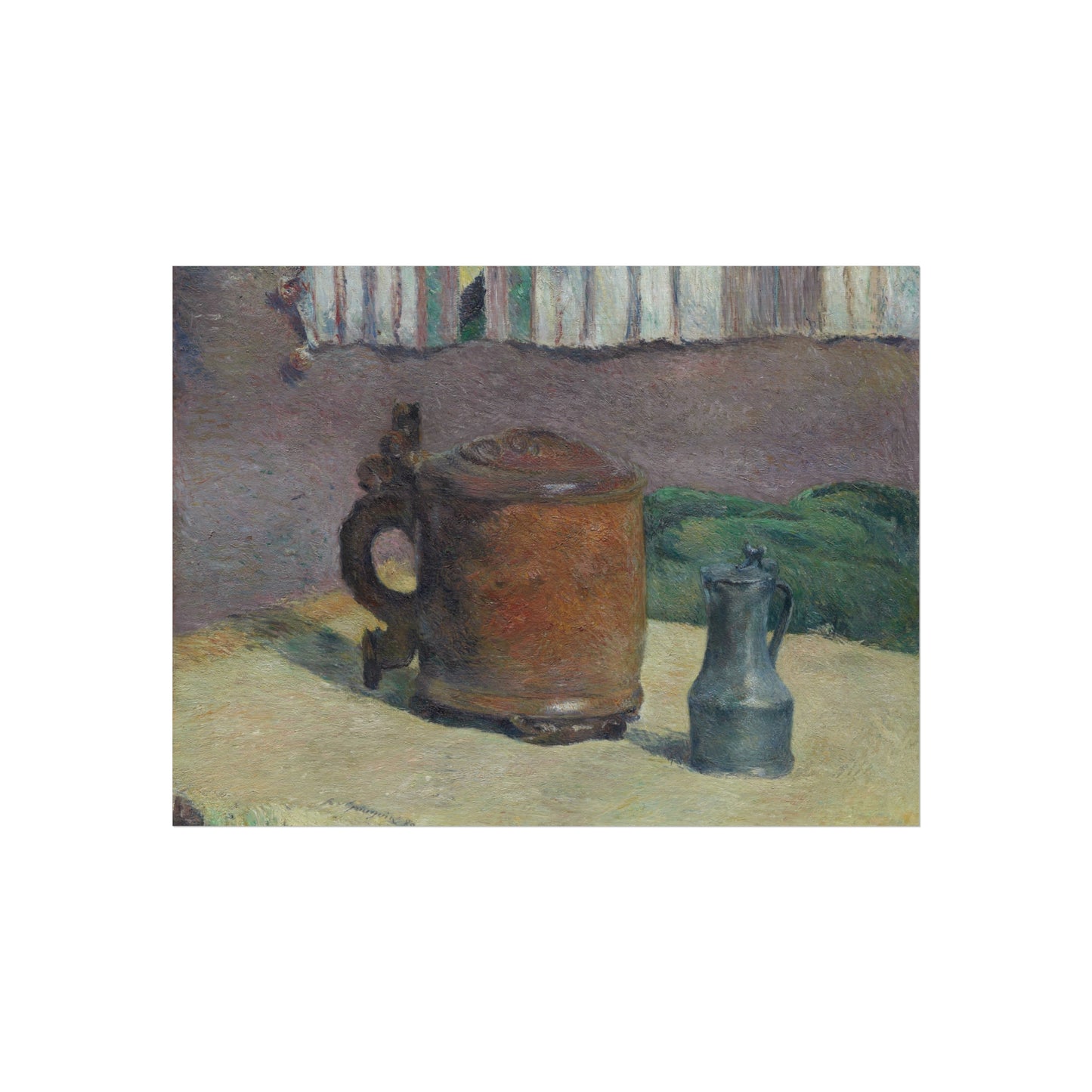 Paul Gauguin - Still Life Wood Tankard and Metal Pitcher | Fine Art Poster