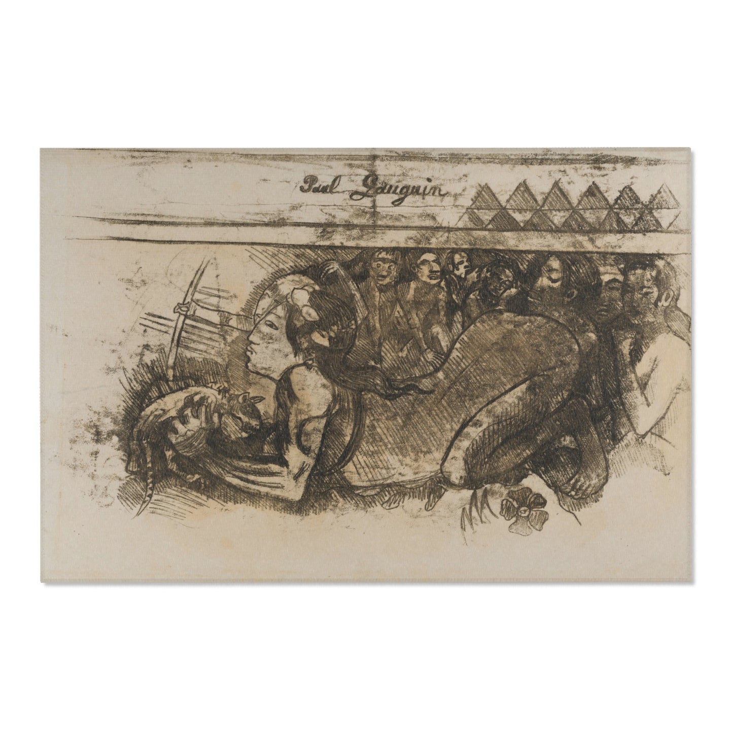 Paul Gauguin - Woman with a Cat | Area Rug