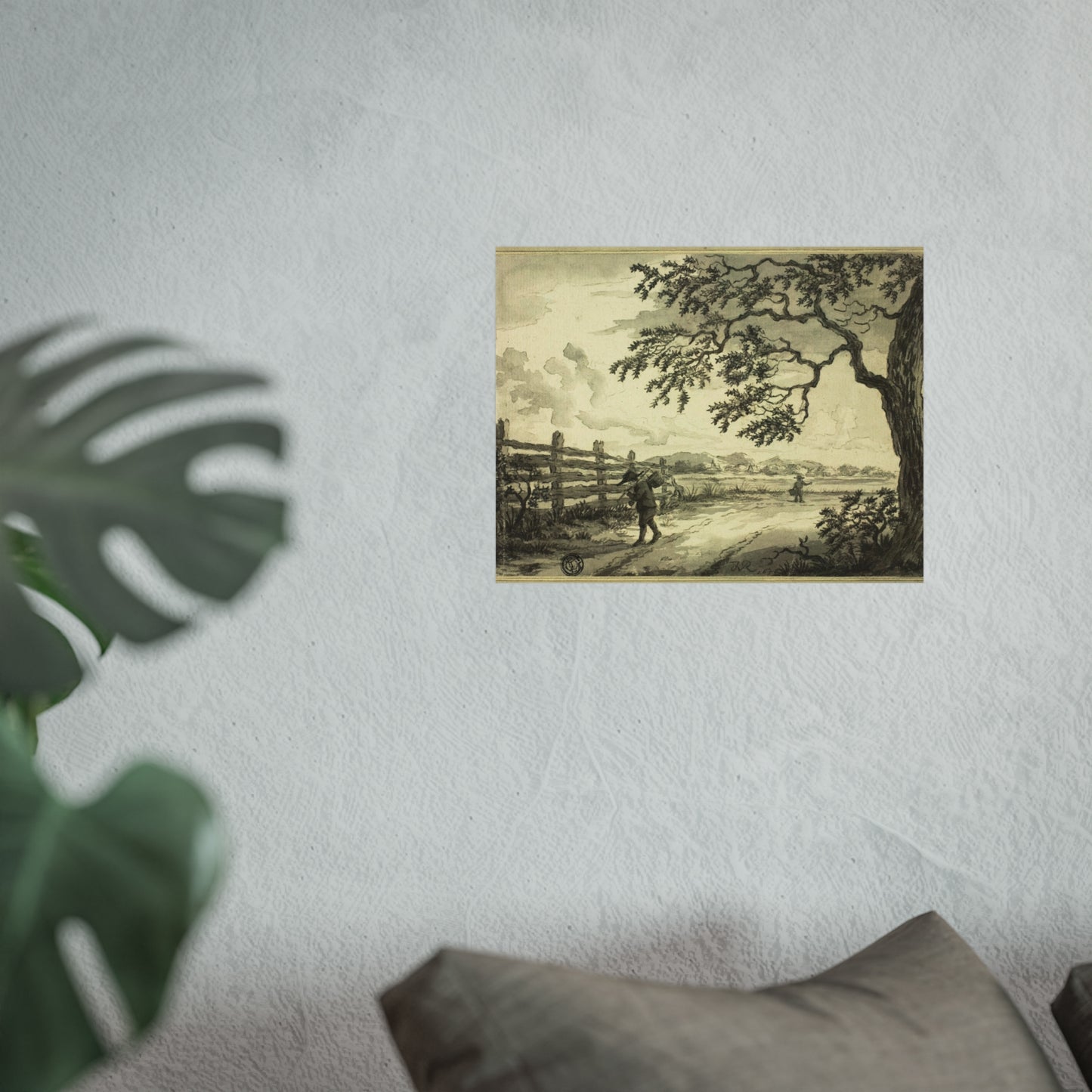 Style of Jacob van Ruisdael - Figures with Baskets on Road | Fine Art Poster